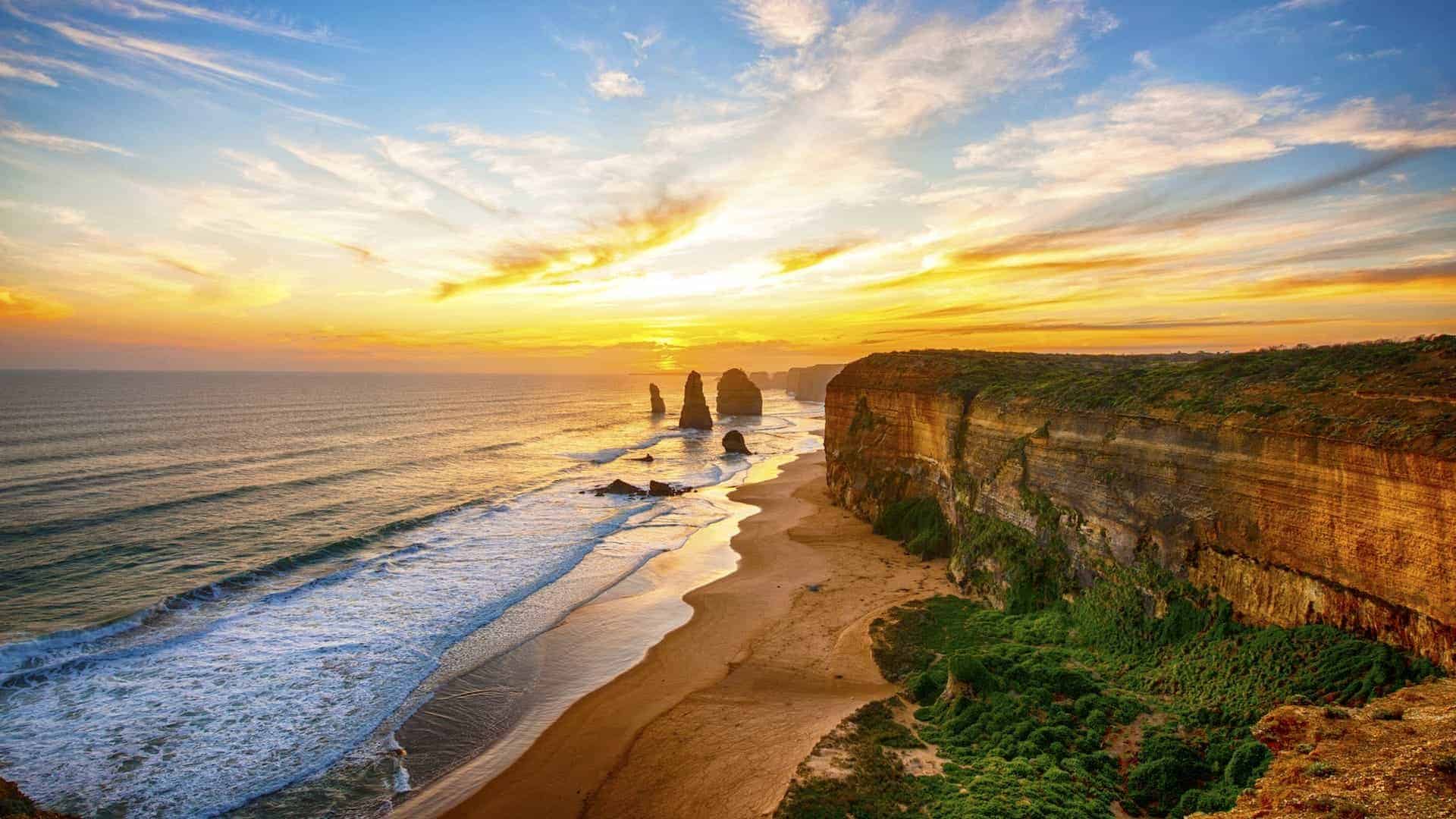 Beautiful Australian island coastline
