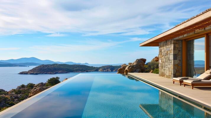 Luxury resort overlooking ocean